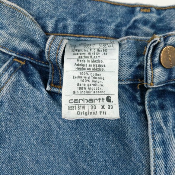 Vintage Carhartt Custom Dyed Dungaree Jeans 30x30 - Picture 8 of 9